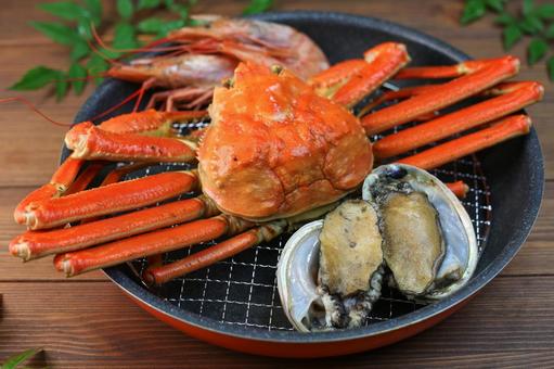 海鮮盛り合わせ 海鮮盛り合わせ バーベキュー,磯焼き,焼き物の写真素材