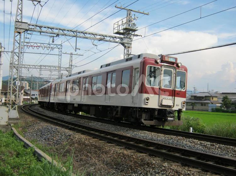 あべの橋を目指す近鉄電車 電車,近鉄,鉄道の写真素材