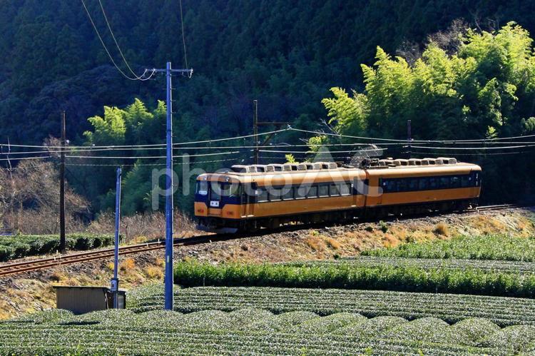 近鉄車両が復帰している大井川鉄道 静岡県,島田市,本川根町の写真素材