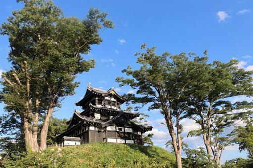 続日本百名城、高田城・三階櫓を訪ねる 続日本百名城,高田城,三階櫓の写真素材