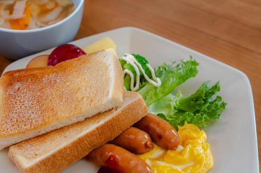 洋風朝食セット 洋風朝食セット 朝食,洋風朝食,トーストの写真素材