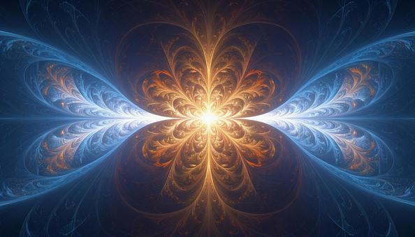 光の翼 フラクタルアートの写真