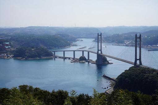 佐賀 呼子 呼子大橋 遠景3 佐賀 呼子 呼子大橋 遠景3 呼子大橋,大橋,橋の写真素材