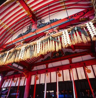 神社の鈴、本坪鈴(ほんつぼすず)1 神社,鈴,本坪鈴の写真素材