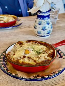 カフェの焼きカレー カフェの焼きカレー スキレット,小物,飾りの写真素材