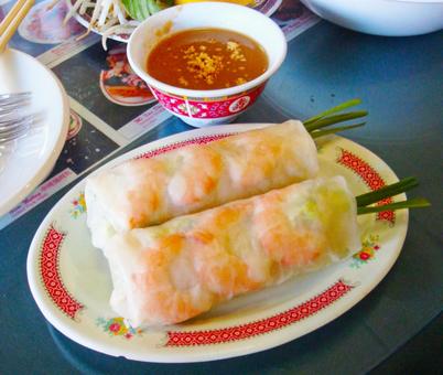 生春巻き 生春巻き 生春巻き,春巻き,ベトナム料理の写真素材