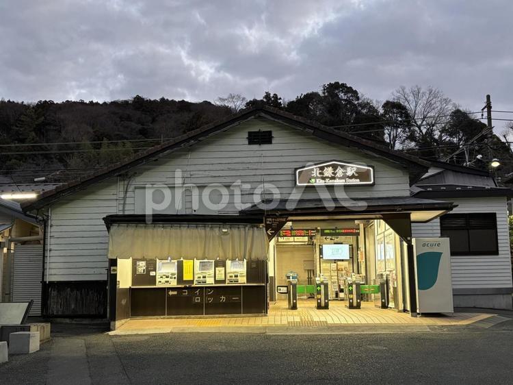 北鎌倉駅　風景 北鎌倉駅,風景,早朝の写真素材
