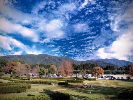 秋晴れのマキノ高原 マキノ,マキノ高原,滋賀県の写真素材