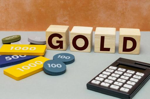 GOLDと資産運用のイメージ GOLDと資産運用のイメージ ゴールド,金,goldの写真素材
