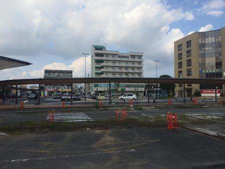 整備工事中の牛久駅東口駅前ロータリーと街 整備工事中の牛久駅東口駅前ロータリーと街 牛久駅,東口,駅前の写真素材
