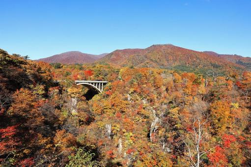 紅葉の鳴子 紅葉,秋,風景の写真素材