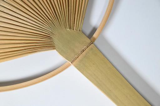 Photo, bamboo fan, japanese style design, close-up, 