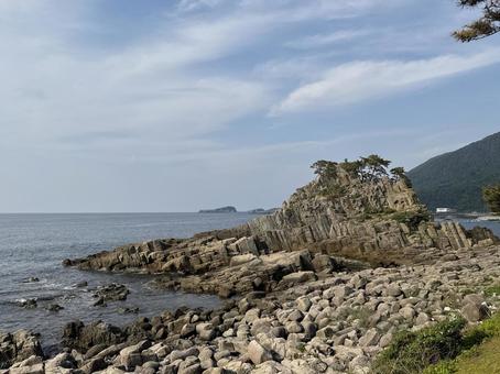 越前海岸鉾島園地からの景色 越前海岸鉾島園地からの景色 空,晴れ,海の写真素材