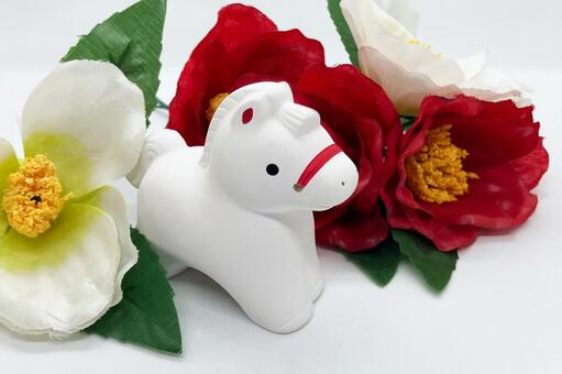 年賀状素材 午 年賀状,午,干支の写真素材