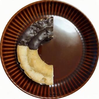 ドーナツ半分(50%) ドーナツ,オールドファッション,半分の写真素材