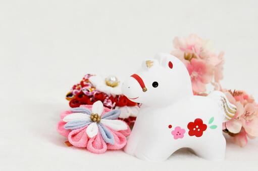 年賀状素材 午 年賀状,午,干支の写真素材