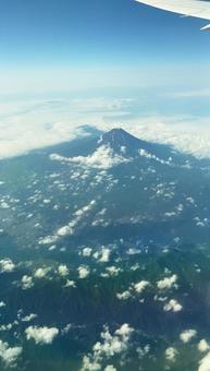 飛行機から見た富士山_2 飛行機から見た富士山_2の写真
