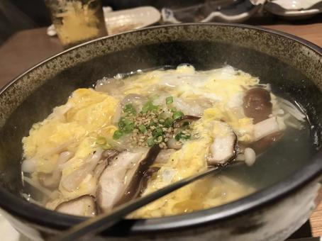 きのこと卵のあつあつスープ きのこと卵のあつあつスープ スープ,卵,きのこの写真素材