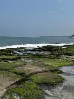 台湾老梅緑石槽の海岸 老梅緑石槽,台湾,台北の写真素材