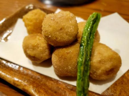 Photo, japanese food, fried chicken, potato, 