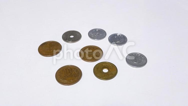 さまざまな硬貨 硬貨,小銭,お金の写真素材