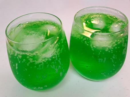 メロンソーダ メロンソーダ メロンソーダ,炭酸,炭酸飲料の写真素材