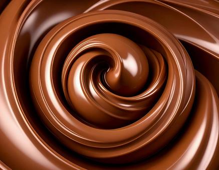 渦巻くチョコレートクリーム03 渦巻くチョコレートクリーム03の写真