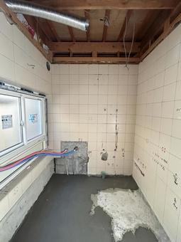 解体中の浴室 リフォーム,ユニットバス,お風呂の写真素材