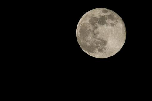 満月 月,コールドムーン,寒月の写真素材