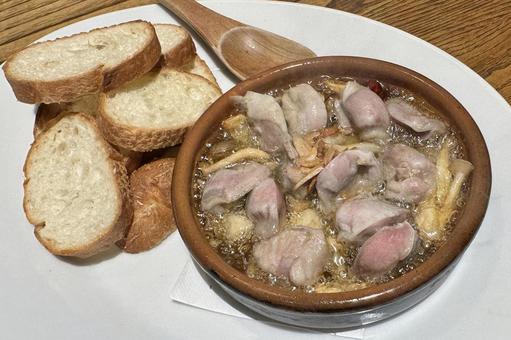 食べ物シリーズ：アヒージョ 夕食,美味しい,アヒージョの写真素材