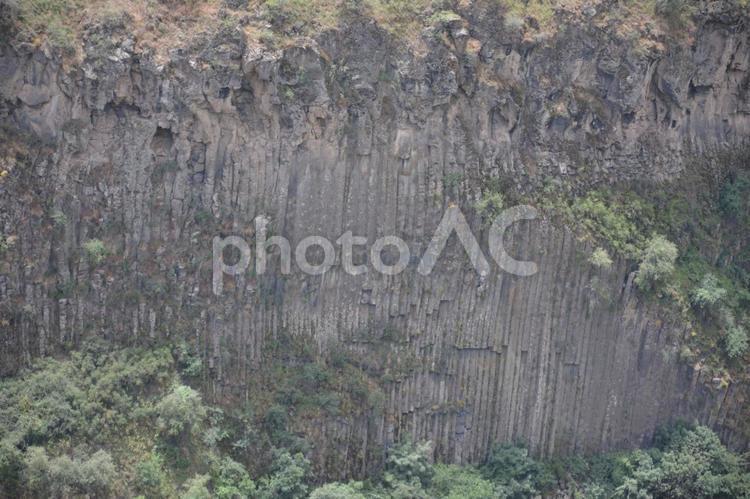 アルメニアのガルニ渓谷の柱状節理 ガルニ神殿,ガルニ渓谷,アルメニアの写真素材