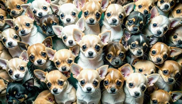 犬の大群 犬の大群の写真