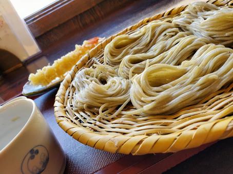 蕎麦で昼食 蕎麦,麺,天ぷらの写真素材