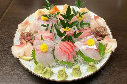 刺身の盛り合わせ 刺身,鮮魚,生の写真素材