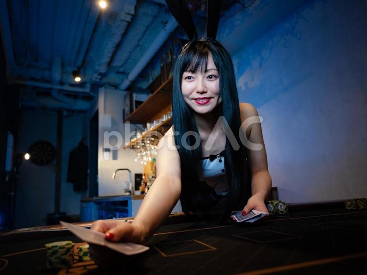 26：ロングヘアのバニーガール バニーガール,コスプレ,ナイトワークの写真素材