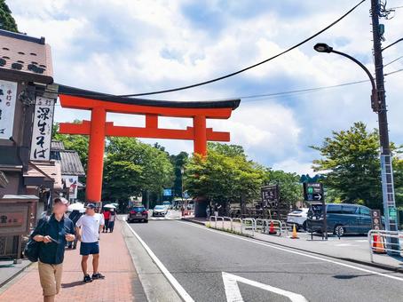 Photo, hakone-machi, hakone shrine first torii, tokaido, 