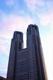 青空と東京都庁1 青空と東京都庁1 東京都庁,官庁,ビルの写真素材