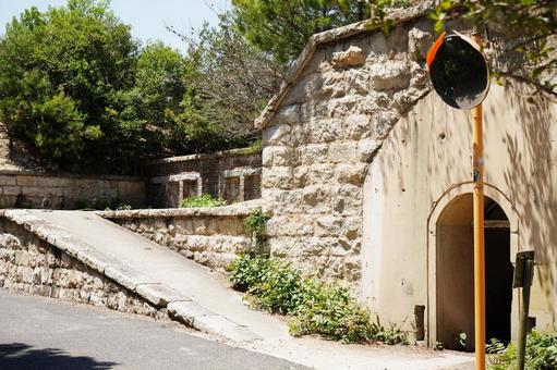 広島 大久野島 砲台跡3 北部砲台跡,砲台跡,廃墟の写真素材
