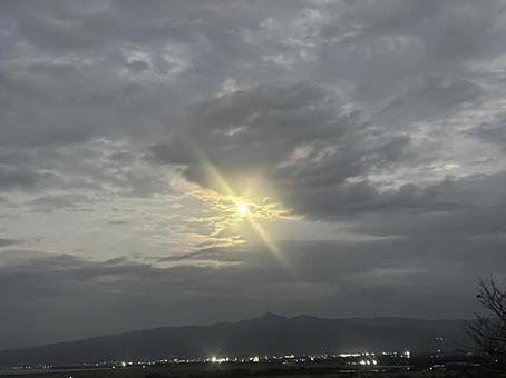 スーパームーン 美しい風景,秋,月の写真素材