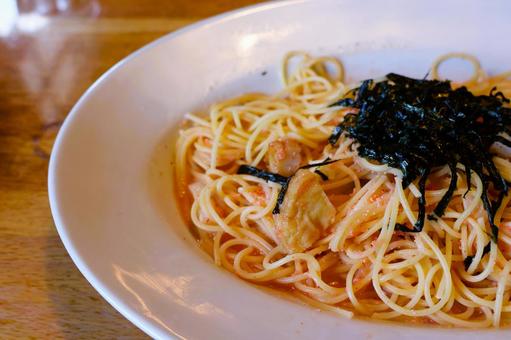 パスタ店の博多明太子スパゲッティ パスタ店の博多明太子スパゲッティ パスタ,スパゲッティ,博多明太子の写真素材