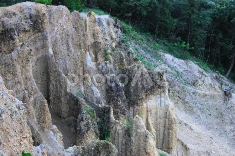 阿波の土柱 阿波,土柱,阿波の土柱の写真素材