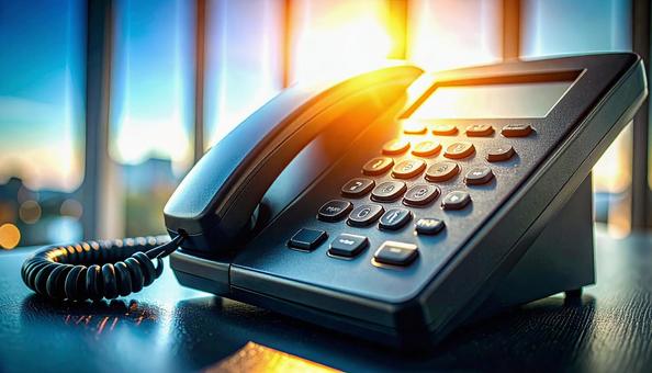固定電話のプッシュボタンの写真