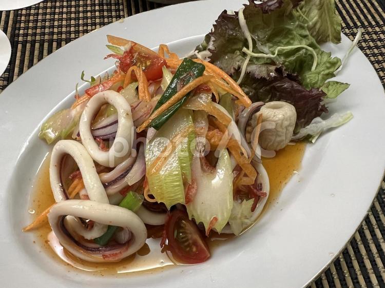 烏賊のタイ風サラダ・ヤムプラームック ヤムプラームック,烏賊,美味しそうの写真素材