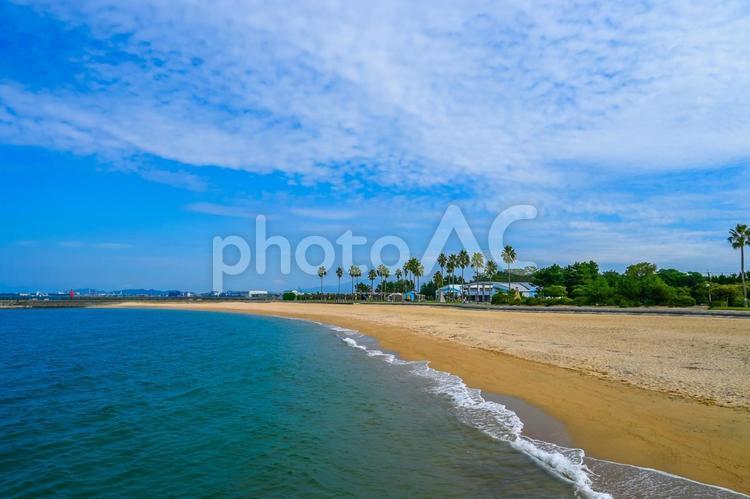 五色姫海浜公園の風景 愛媛県 日本 五色姫,海浜公園,海の写真素材