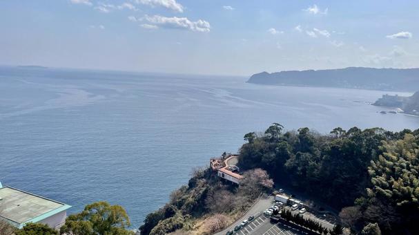 海の景色 海の景色 リゾート,別荘,熱海城の写真素材