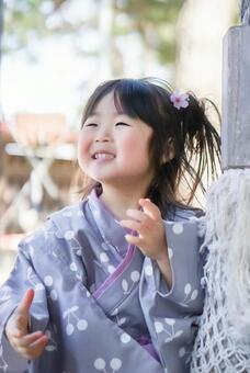 春と女の子 春と女の子の写真