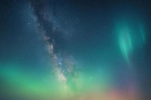 星と光が舞う夜空 星と光が舞う夜空の写真