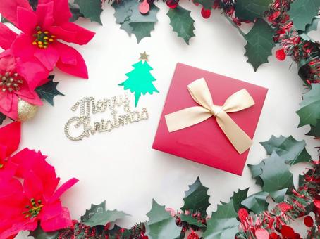 メリークリスマ　　クリスマスプレゼント メリークリスマス,クリスマス,クリスマスフレームの写真素材