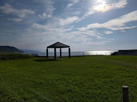 夕方前の道の駅うみてらす名立の写真