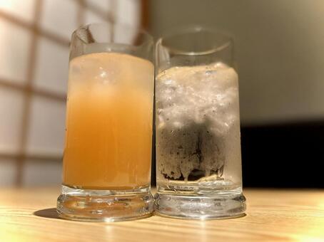 ドリンク ソーダ,グレープフルーツ,ジュースの写真素材